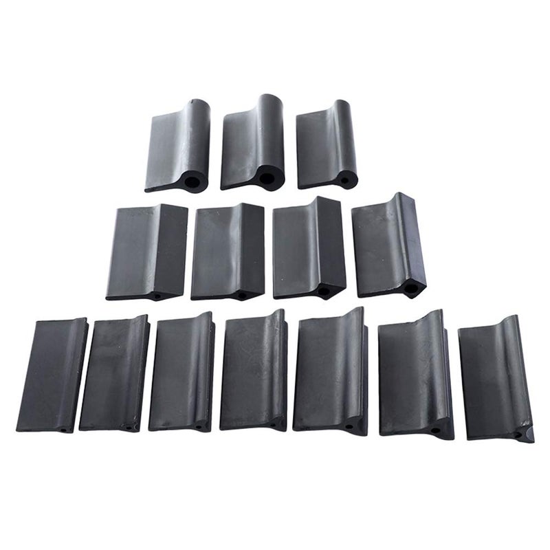 NOWHYX Rubber Polishing Pad, 14 pcs/Set Flexible Contours Convex Concave Sanding Block, Con Tour Detail Sanding Grip Pad for Convex and Concave Sanding, Woodworking Tools(Color:Black) - Image 2